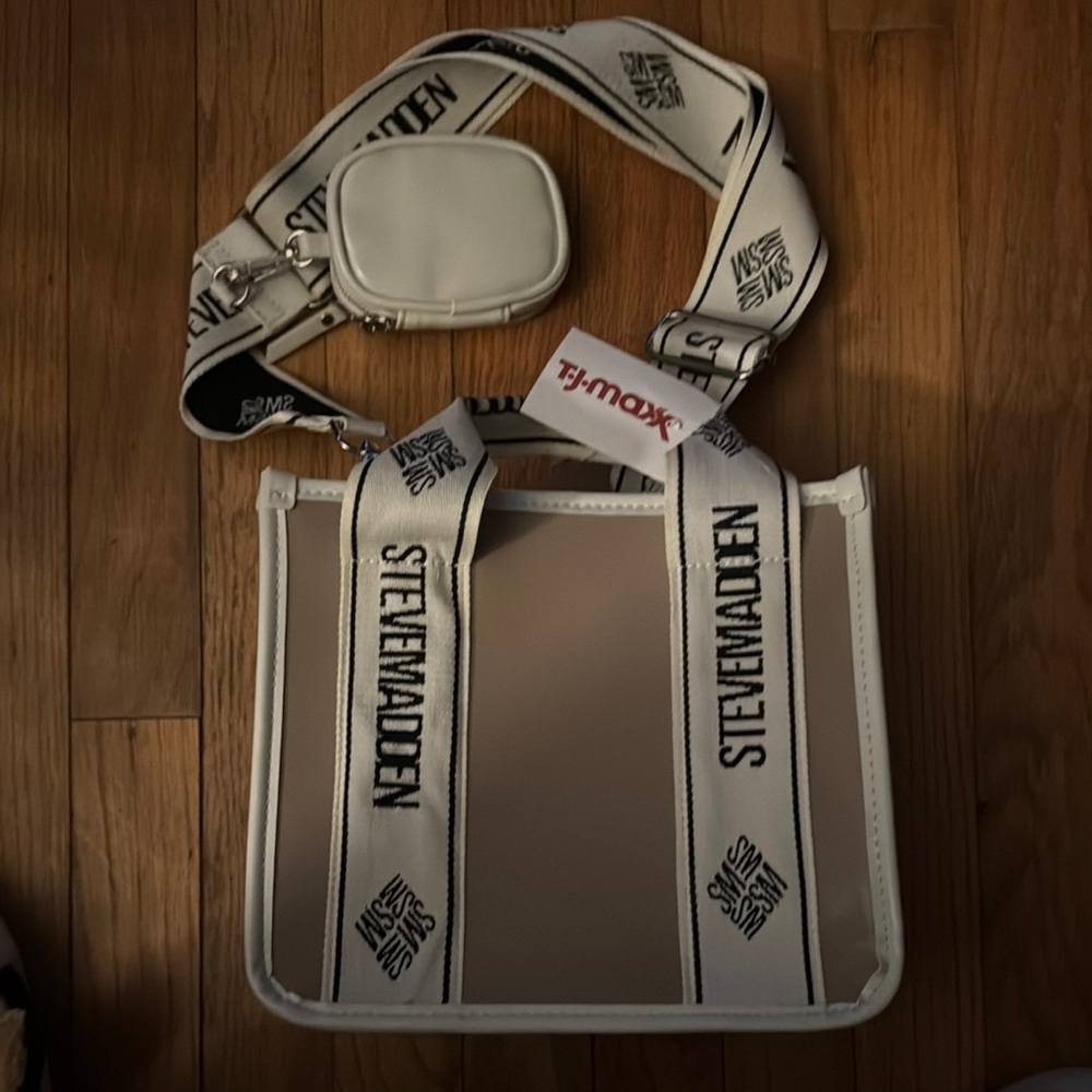 Steve Madden White and Cream Men's Bag